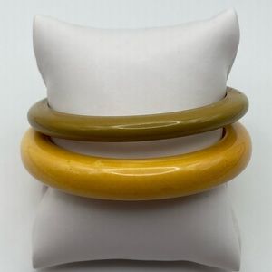 Pair of Bakelite Bangle Bracelets Muted Spring Colors